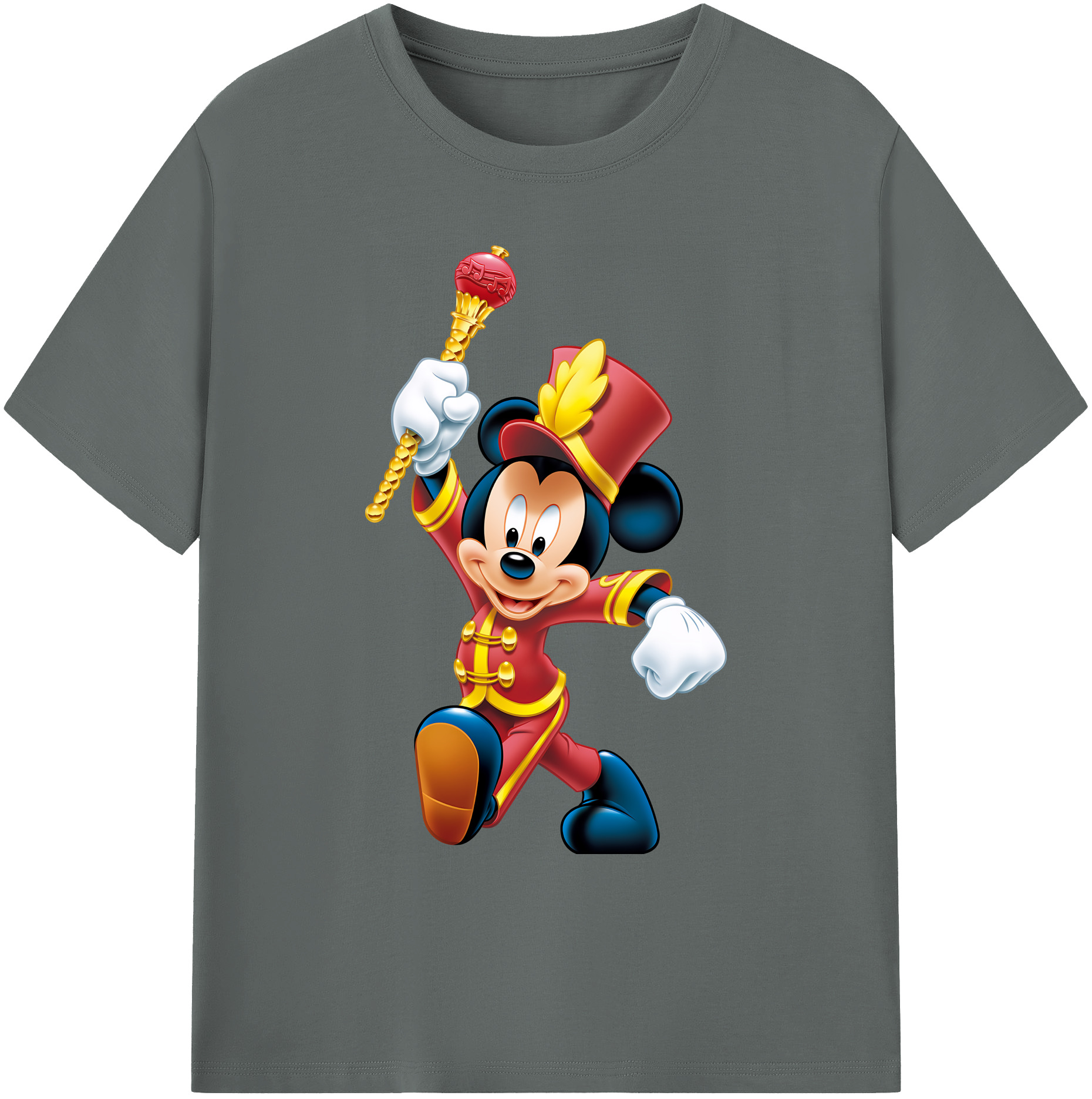 ミッキーマウス Mickey Mouse 綿100％ メンズ半袖Tシャツ｜肌触りやわらか＆通気性